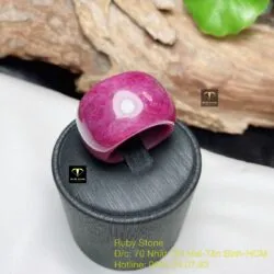 Nhẫn càn long Ruby Nam Phi, bản 18mm, ĐK 19,7mm - Ảnh 6