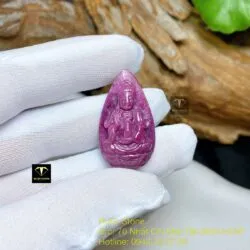 Phật Quan Âm Ruby Nam Phi, kích thước 33mm