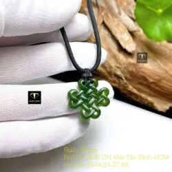 Mặt dây chuyền đồng tâm kết ngọc bích Canada Mặt dây chuyền đồng tâm kết ngọc bích Canada