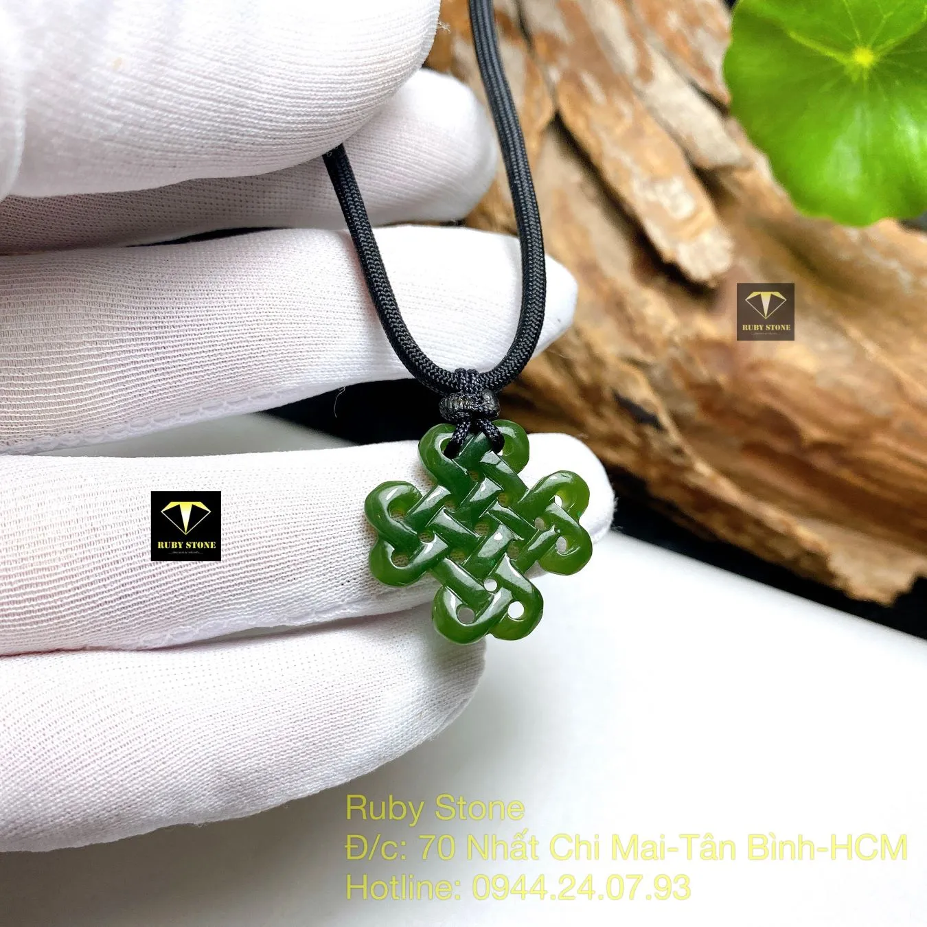 Mặt dây chuyền đồng tâm kết ngọc bích Canada Mặt dây chuyền đồng tâm kết ngọc bích Canada - Ảnh 3