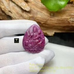 Phổ hiền bồ tát - Phật bản mệnh Ruby Nam Phi, kích thước 34mm - Ảnh 4