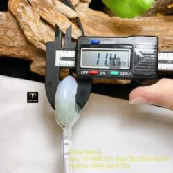 Mặt dây Đồng điếu ngọc cẩm thạch chạm khắc - Ảnh 2