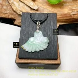 Hồ ly ngọc Cẩm thạch phớt xanh móc bạc - Ảnh 4