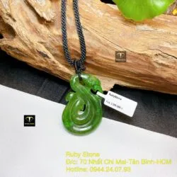 Mặt dây chuyền ngọc bích Maori, kích thước 42mm - Hình ảnh 2