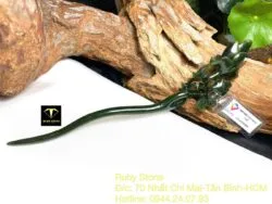 Trâm cài tóc Hoa mộc lan Ngọc bích chạm tay tinh xảo - Ảnh 6