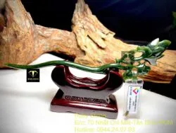 Trâm cài tóc Hoa mộc lan Ngọc bích chạm tay tinh xảo - Ảnh 3