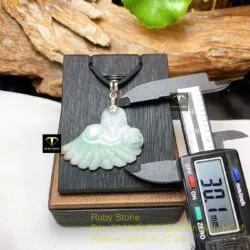 Hồ ly ngọc Cẩm thạch phớt xanh móc bạc - Ảnh 3