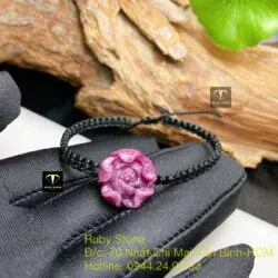 Hoa mẫu đơn Ruby Nam Phi tết dây đeo tay - Ảnh 6