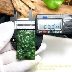 Mặt dây chuyền Rồng ngọc bích, kích thước 40mm - Ảnh 6