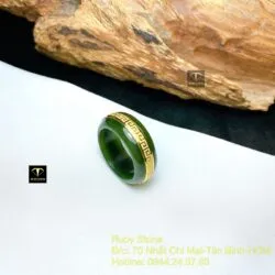 Nhẫn thiết kế Ngọc bích Canada, vàng 18k - Ảnh 6