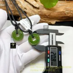 Mặt dây chuyền đồng tiền Ngọc bích, KT 21mm - Hình ảnh 4