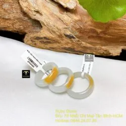Nhẫn cẩm thạch điểm huyết 6 ly