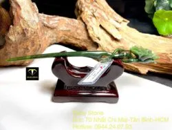 Trâm cài tóc Hoa mẫu đơn Ngọc bích chạm tay tinh xảo - Ảnh 2