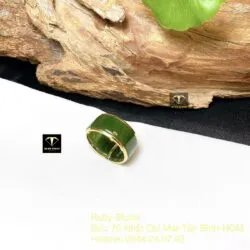 Nhẫn ngọc bích Canada, vàng 18k - Ảnh 3