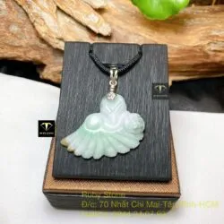 Hồ ly ngọc Cẩm thạch phớt xanh móc bạc