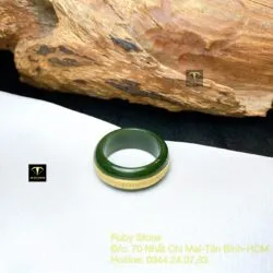 Nhẫn thiết kế Ngọc bích Canada, vàng 18k - Ảnh 3