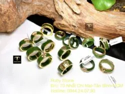 Nhẫn thiết kế Ngọc bích Canada, vàng 18k - Ảnh 2