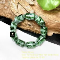 Vòng tay lu thống ngọc cẩm thạch xanh lý - Ảnh 3
