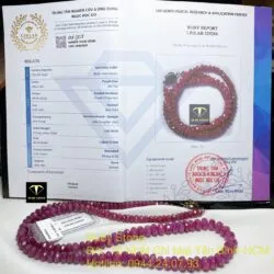 Vòng cổ Ruby đỏ mài giác, khóa bạc - Hình ảnh 4