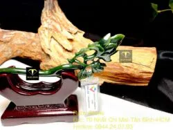 Trâm cài tóc Hoa mộc lan Ngọc bích chạm tay tinh xảo - Ảnh 2