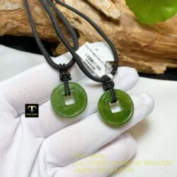 Mặt dây chuyền đồng tiền Ngọc bích, KT 21mm - Hình ảnh 5