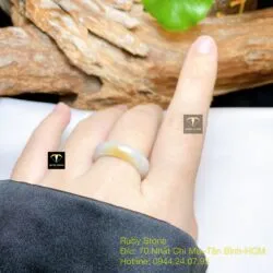 Nhẫn cẩm thạch điểm huyết 6 ly - Ảnh 4