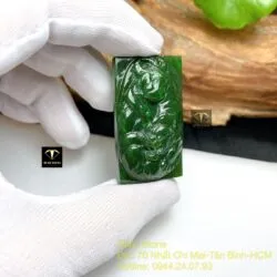 Mặt dây chuyền Hổ ngọc bích, kích thước 41mm - Hình ảnh 6