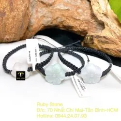 Vòng tết tay hoa mai ngọc Cẩm thạch - Hình ảnh 3