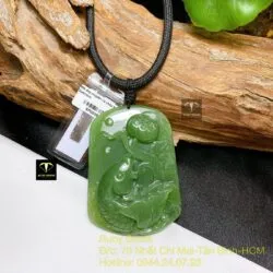 Mặt dây chuyền Cá chép Ngọc bích xanh, KT 55mm - Hình ảnh 6