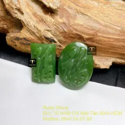 Mặt dây chuyền chữ Phúc ngọc bích, KT 35mm Mặt dây chuyền chữ Phúc ngọc bích, KT 35mm