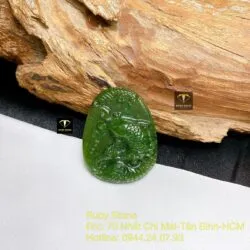 Mặt dây chuyền Cá chép ngọc bích, kích thước 37mm - Hình ảnh 2