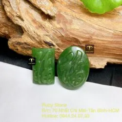 Mặt dây chuyền chữ Phúc ngọc bích, KT 35mm Mặt dây chuyền chữ Phúc ngọc bích, KT 35mm