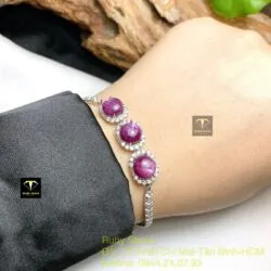 Lắc tay Ruby Nam Phi, bạc 925 - Hình ảnh 5