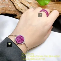 Lắc bạc hoa mẫu đơn Ruby Nam Phi - Ảnh 4