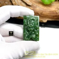 Mặt dây chuyền Rồng ngọc bích, kích thước 40mm