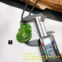 Mặt dây chuyền ngọc bích Maori, kích thước 42mm - Hình ảnh 4