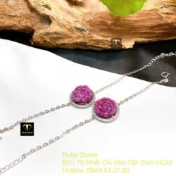 Lắc bạc hoa mẫu đơn Ruby Nam Phi - Ảnh 2