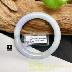 Vòng ngọc Cẩm thạch phớt tím, bản tròn 52mm - Hình ảnh 5
