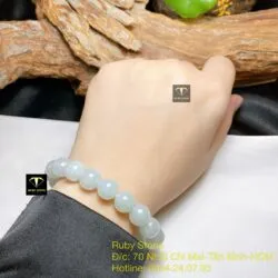 Vòng chuỗi băng ngọc (jadeite jade) 10 ly