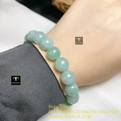 Vòng chuỗi ngọc Cẩm thạch lam dầu 10,7 ly - Ảnh 8