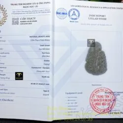 Mặt dây chuyền Quan Âm Phỉ Thúy Mực Dục (Mặc thuý), KT 39mm - Hình ảnh 7