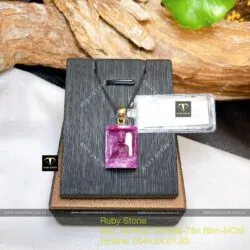 Phật Thích Ca Ruby Nam Phi, móc vàng 18k - Hình ảnh 5