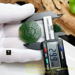 Bát quái ngọc bích Canada, kích thước 29mm - Hình ảnh 5