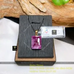 Phật Thích Ca Ruby Nam Phi, móc vàng 18k - Hình ảnh 4