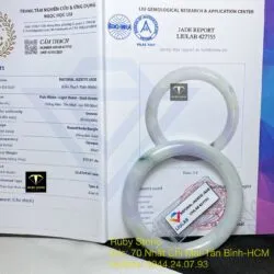Vòng ngọc Cẩm thạch phớt tím, bản tròn 52mm - Hình ảnh 6