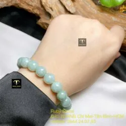 Vòng chuỗi ngọc Cẩm thạch đậu lý 10 ly - Hình ảnh 4