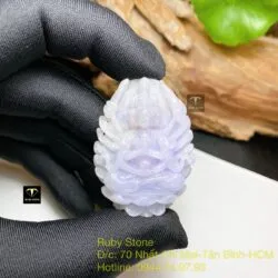 Phật Thiên Thủ Thiên Nhãn - ngọc Cẩm Thạch tử la lan tím - Hình ảnh 6