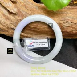 Vòng ngọc Cẩm thạch phớt tím, bản tròn 52mm - Hình ảnh 2