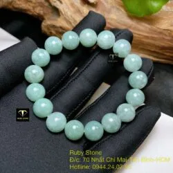 Vòng chuỗi ngọc Cẩm thạch lam dầu 10,7 ly - Ảnh 4