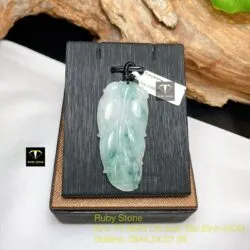 Mặt dây chuyền chiếc lá ngọc Cẩm thạch - Hình ảnh 5